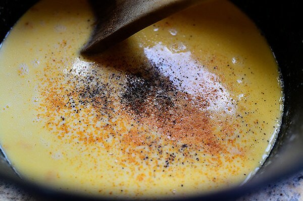 Паста с грах и бекон - стъпка по стъпка в снимки